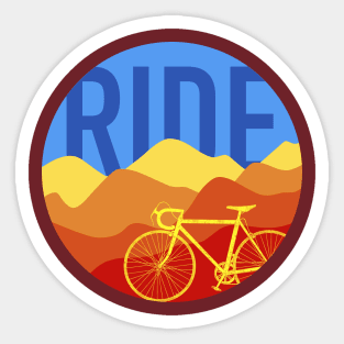 Ride - Road Bike Vintage Colors Sticker